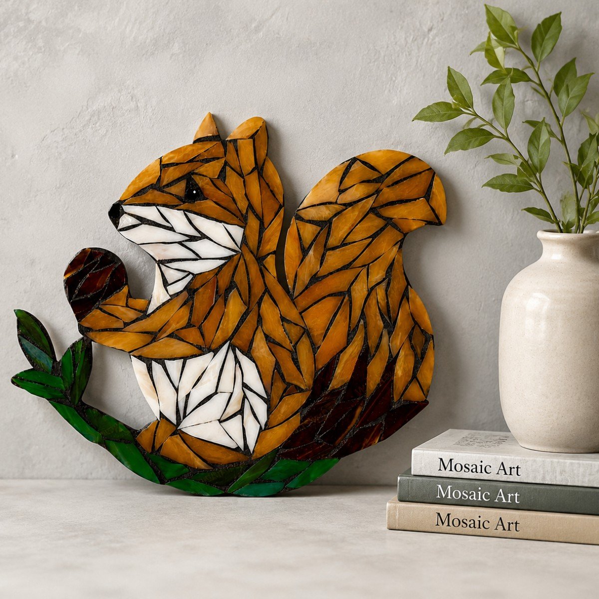 Playful Squirrel Glass Mosaic Art Kit