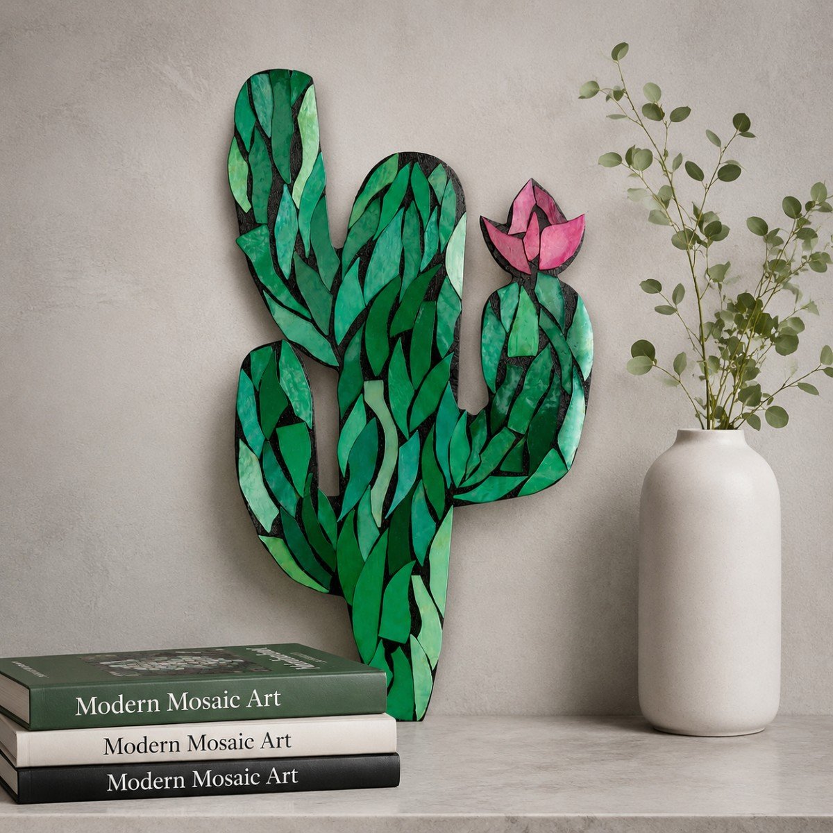 Blooming Cactus Glass Mosaic Art Kit