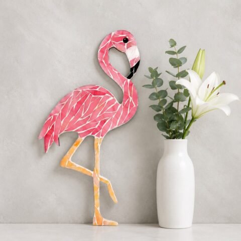 Graceful Flamingo Glass Mosaic Art Kit