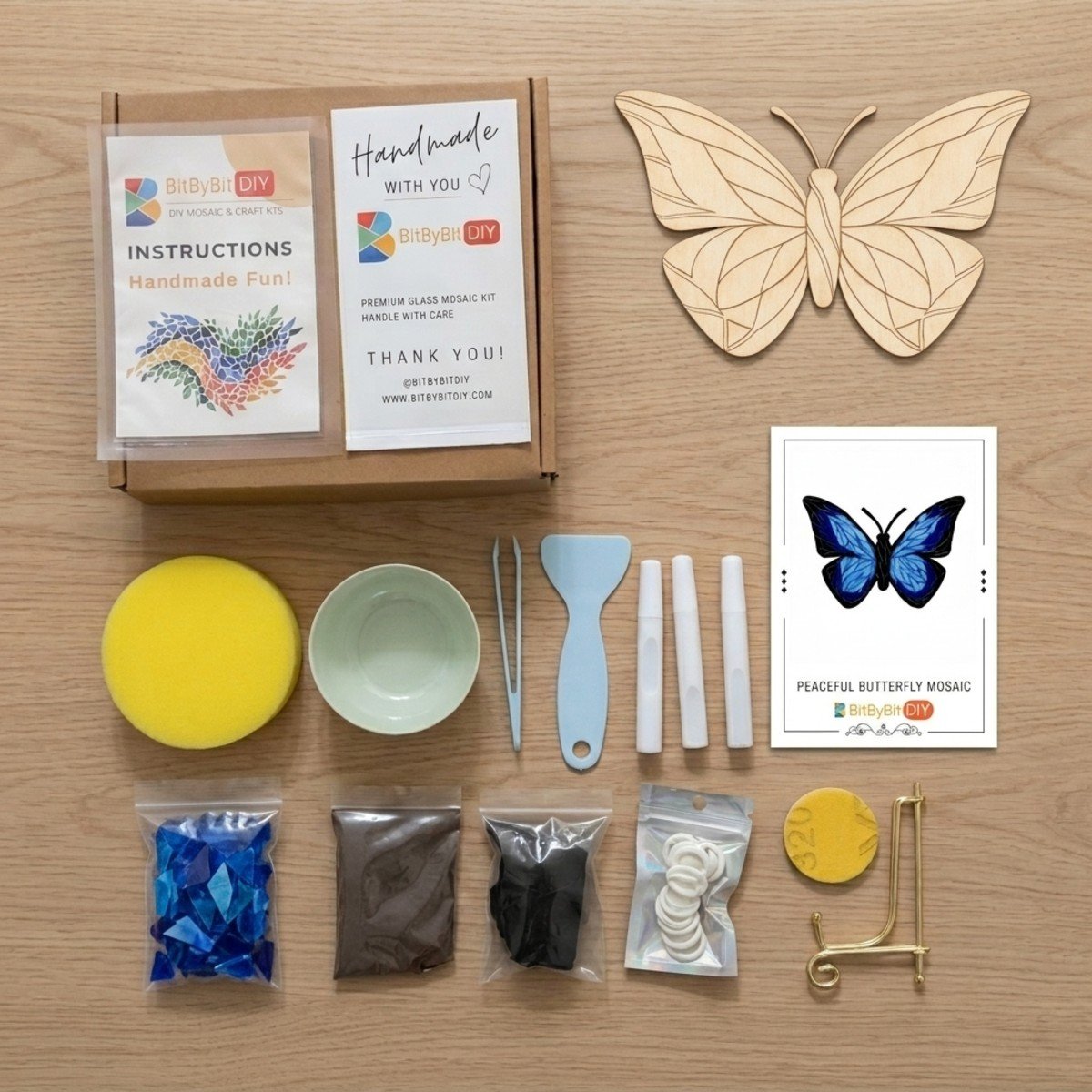 Peaceful Butterfly Glass Mosaic Art Kit