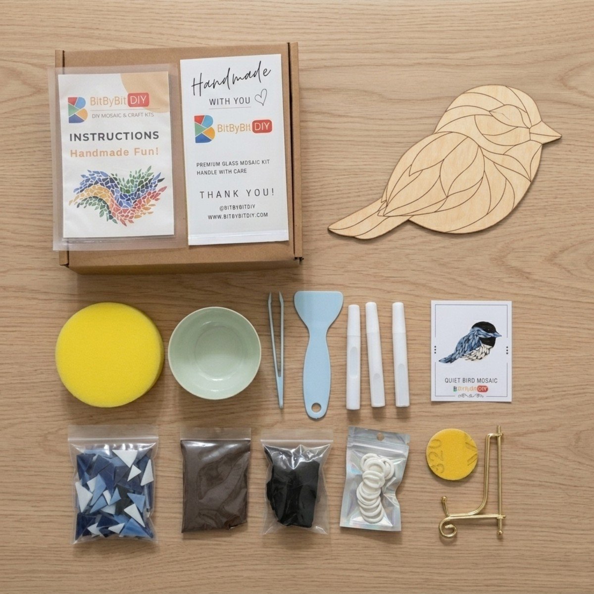 Quiet Bird Glass Mosaic Art Kit