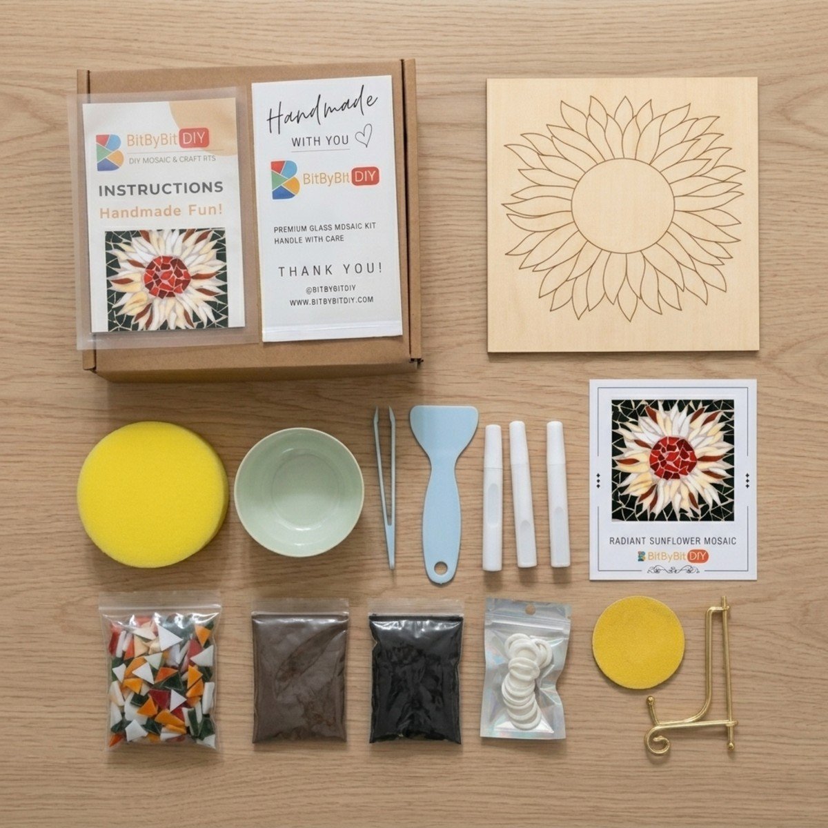 Radiant Sunflower Glass Mosaic Art Kit