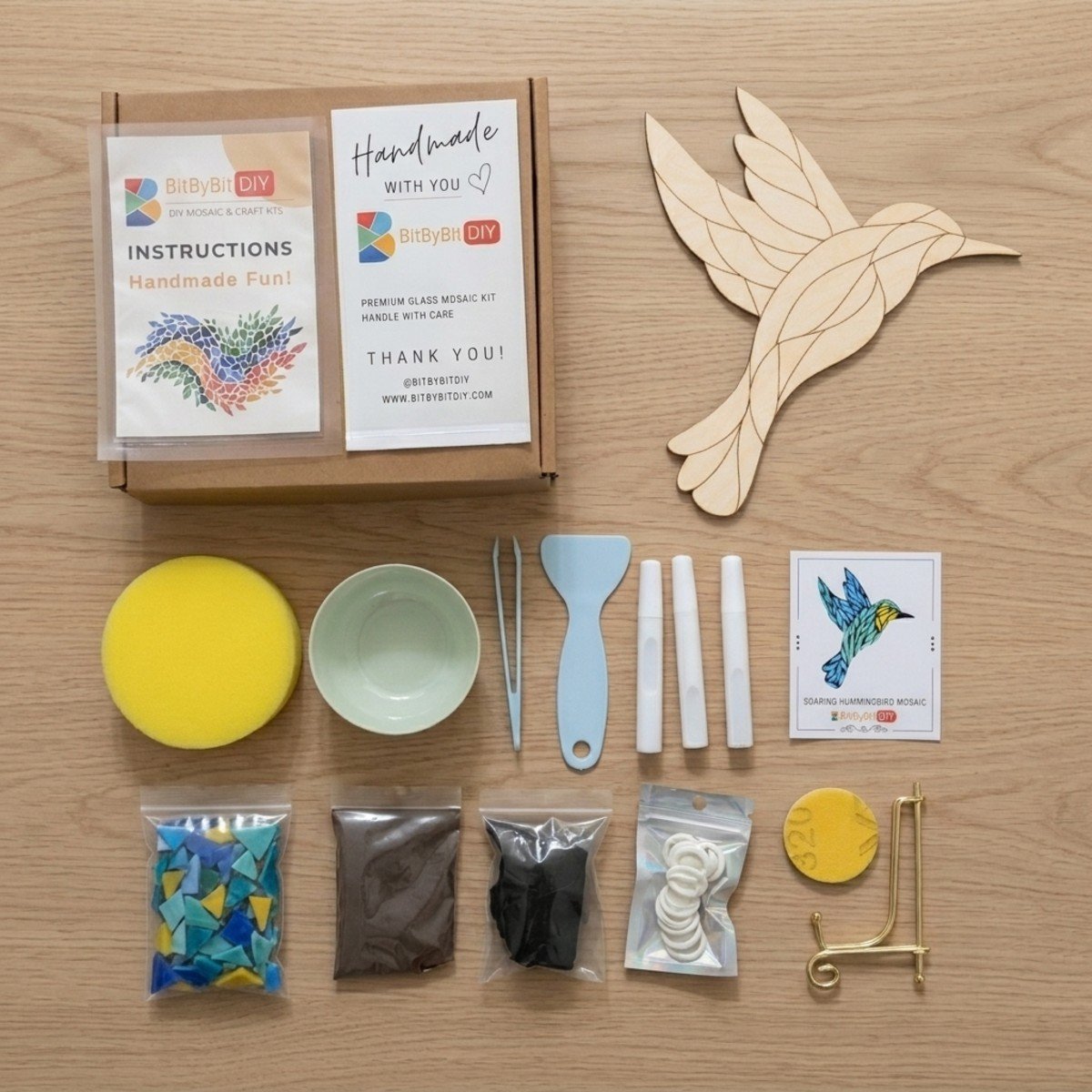 Soaring Hummingbird Glass Mosaic Art Kit