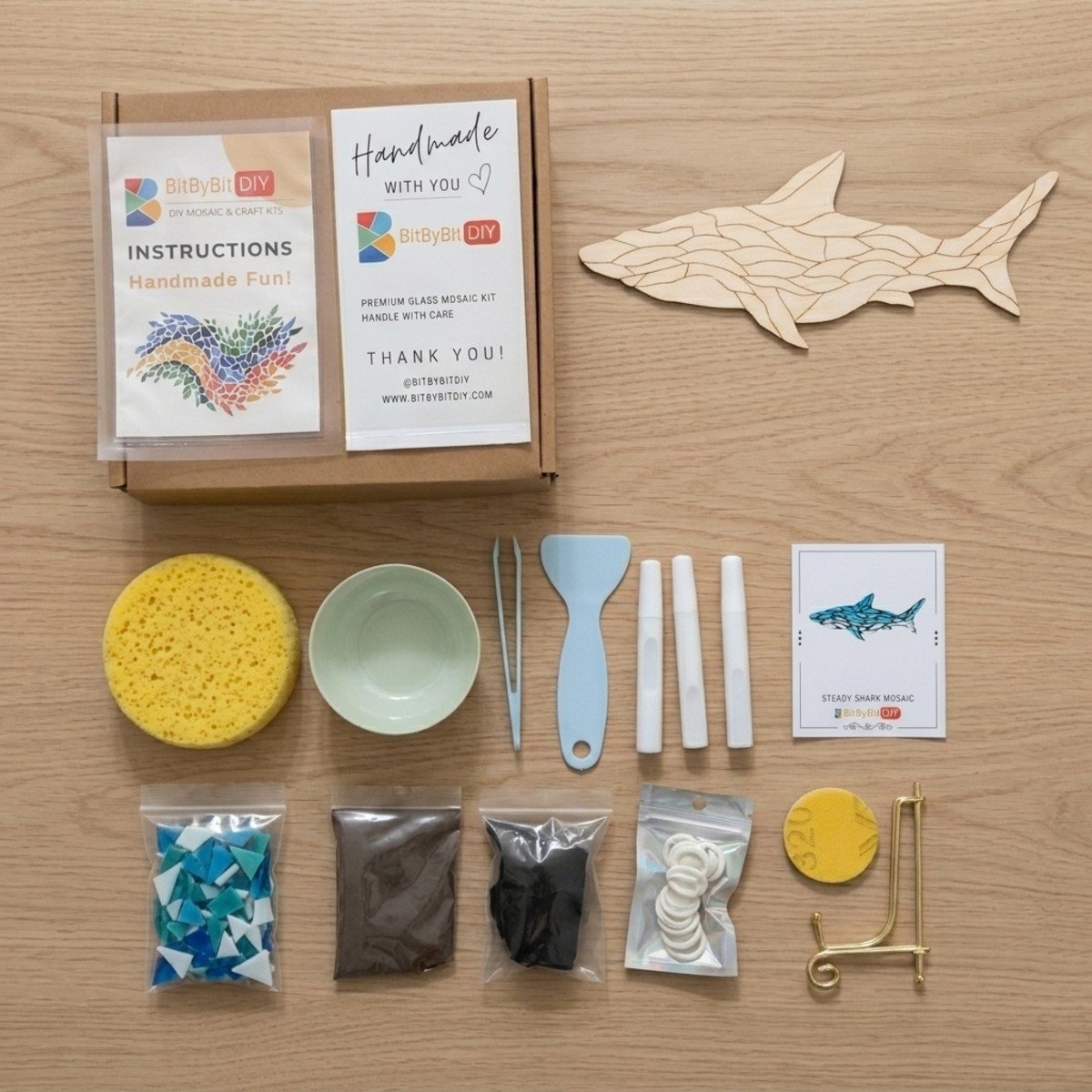 Steady Shark Glass Mosaic Art Kit
