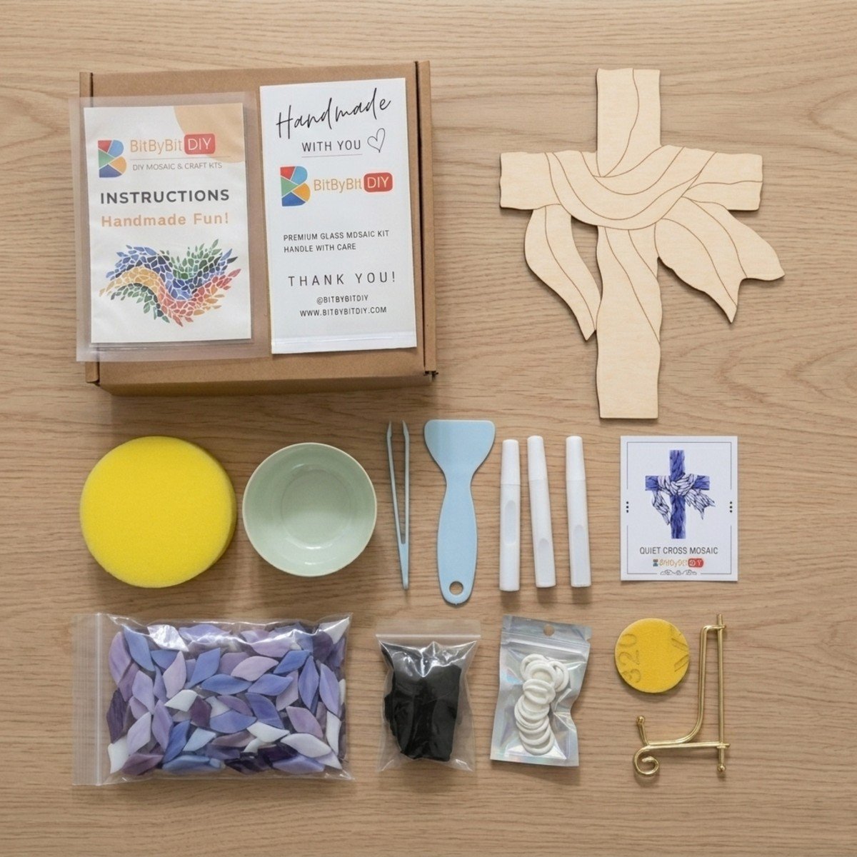 Quiet Cross Glass Mosaic Art Kit