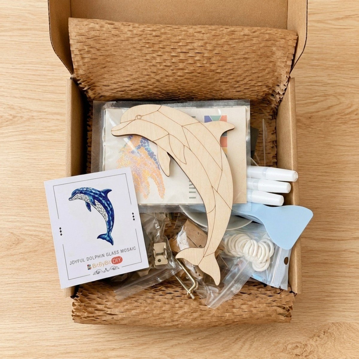 Joyful Dolphin Glass Mosaic Art Kit