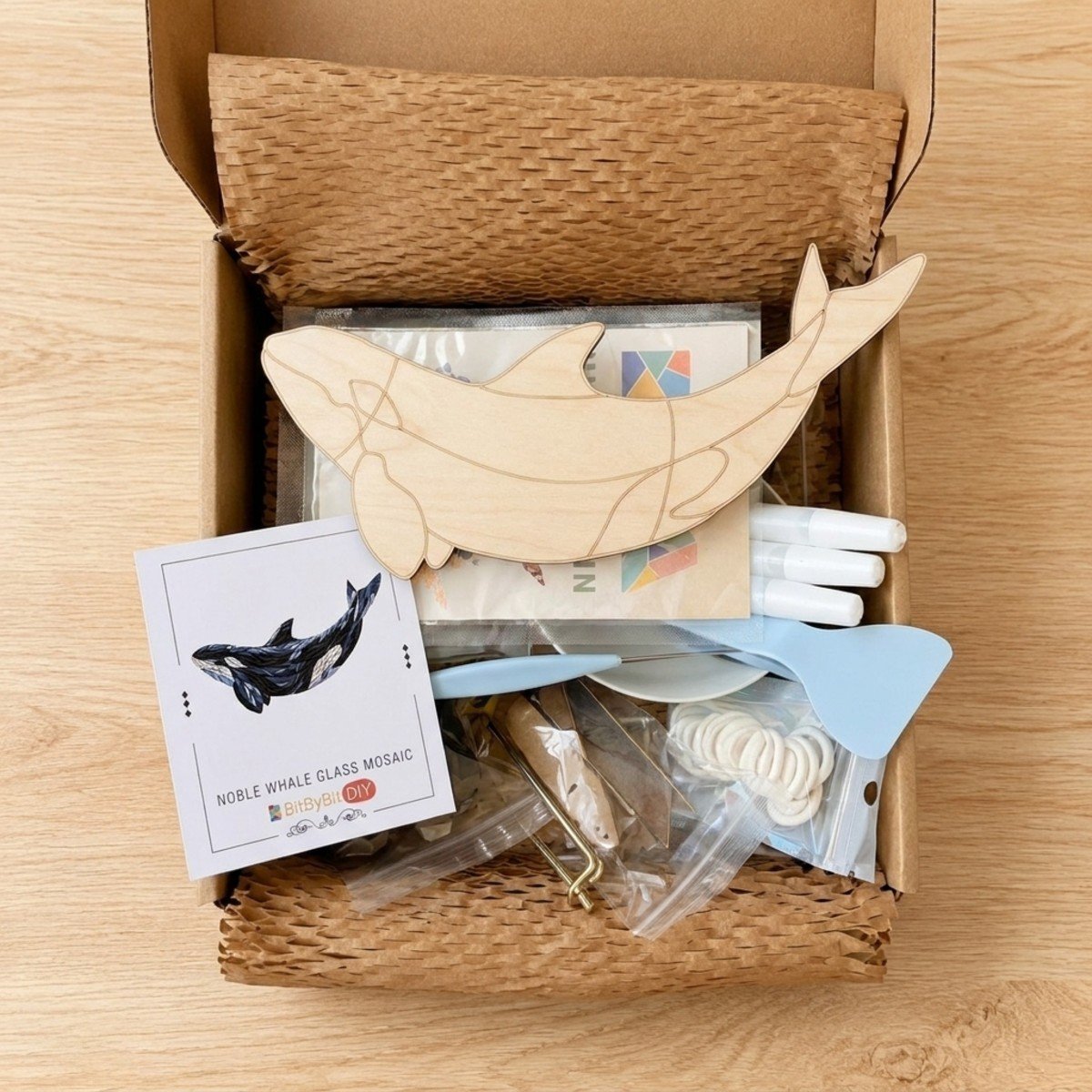 Noble Whale Glass Mosaic Art Kit