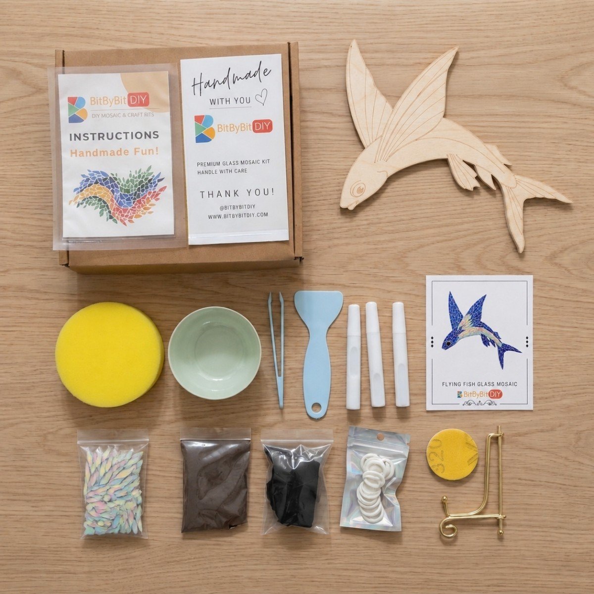 Flying Fish Glass Mosaic Art Kit