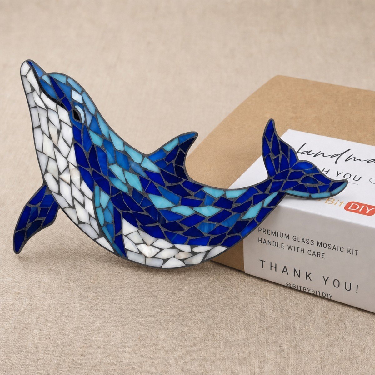 Gentle Dolphin Glass Mosaic Art Kit
