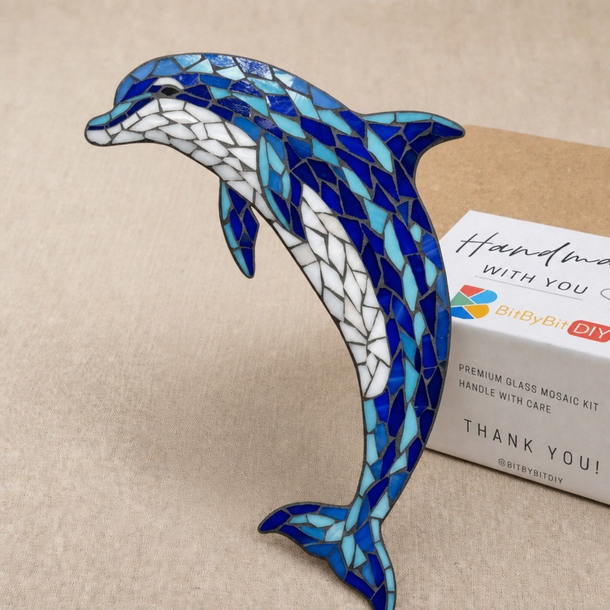 Joyful Dolphin Glass Mosaic Art Kit