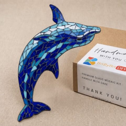 Ocean Dolphin Glass Mosaic Art Kit