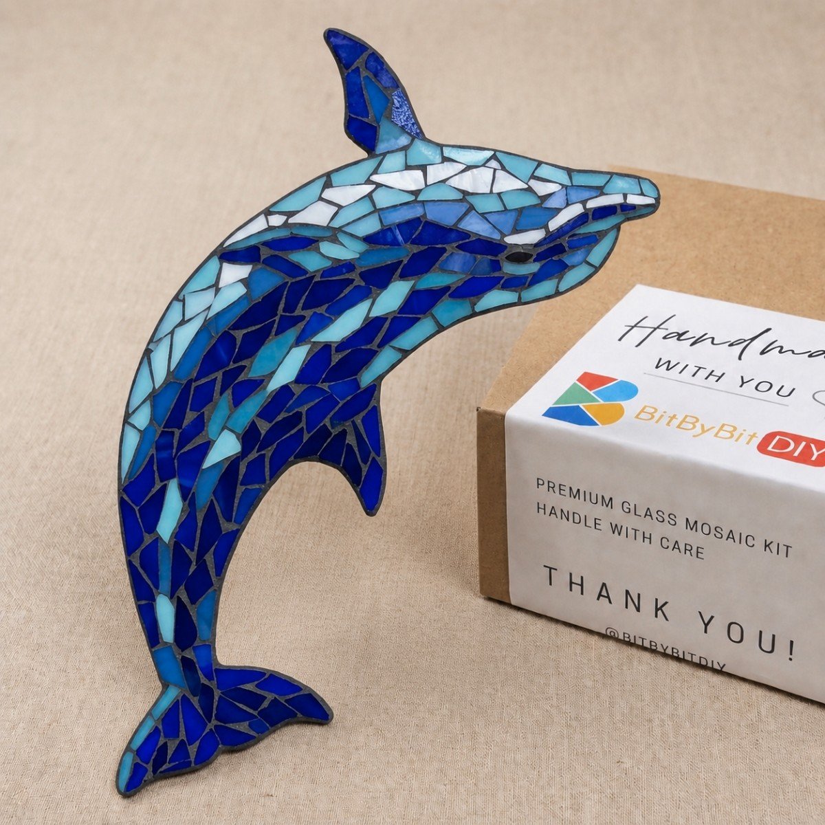 Ocean Dolphin Glass Mosaic Art Kit