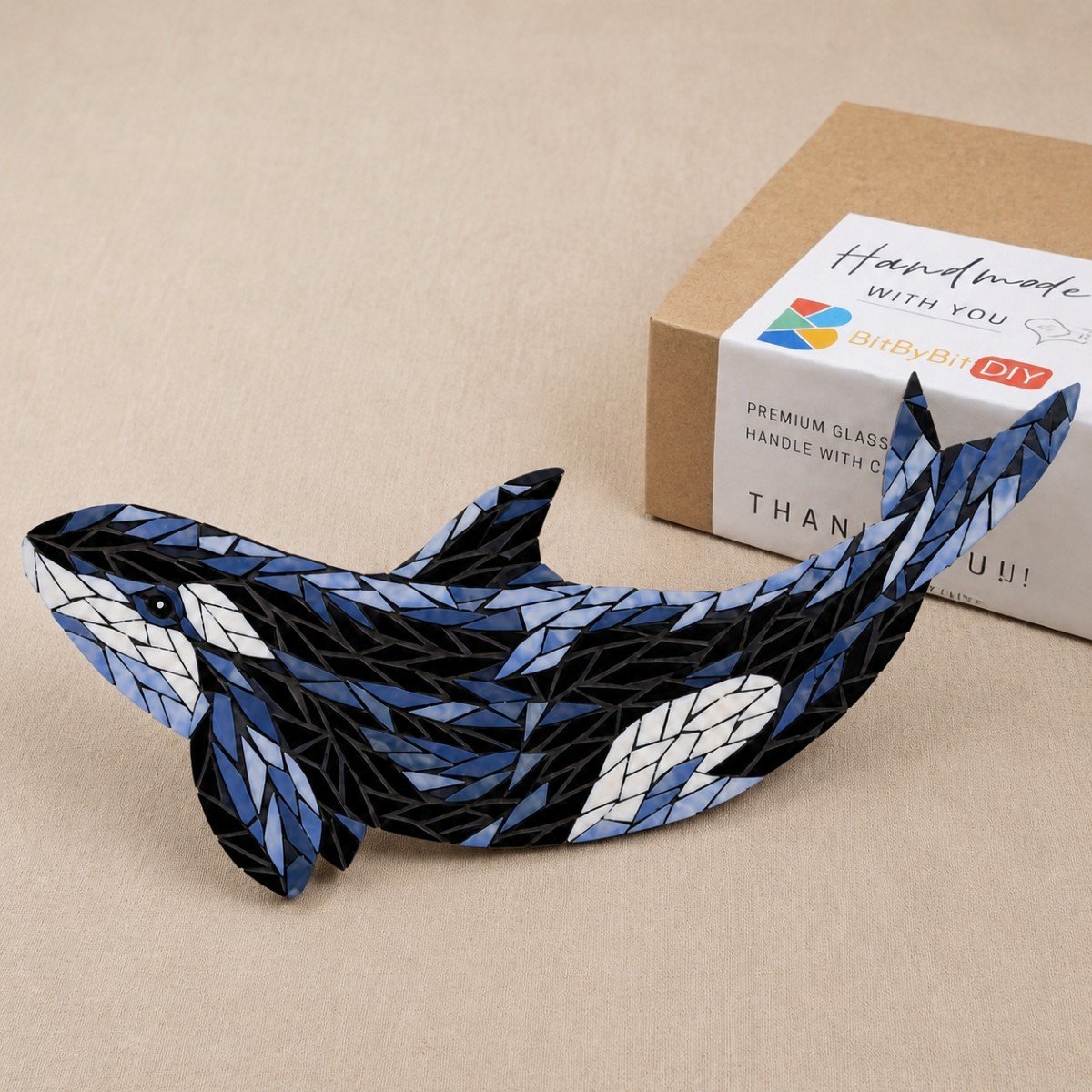 Noble Whale Glass Mosaic Art Kit