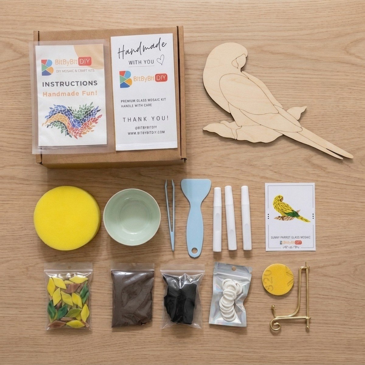 Sunny Parrot Mosaic Art Kit