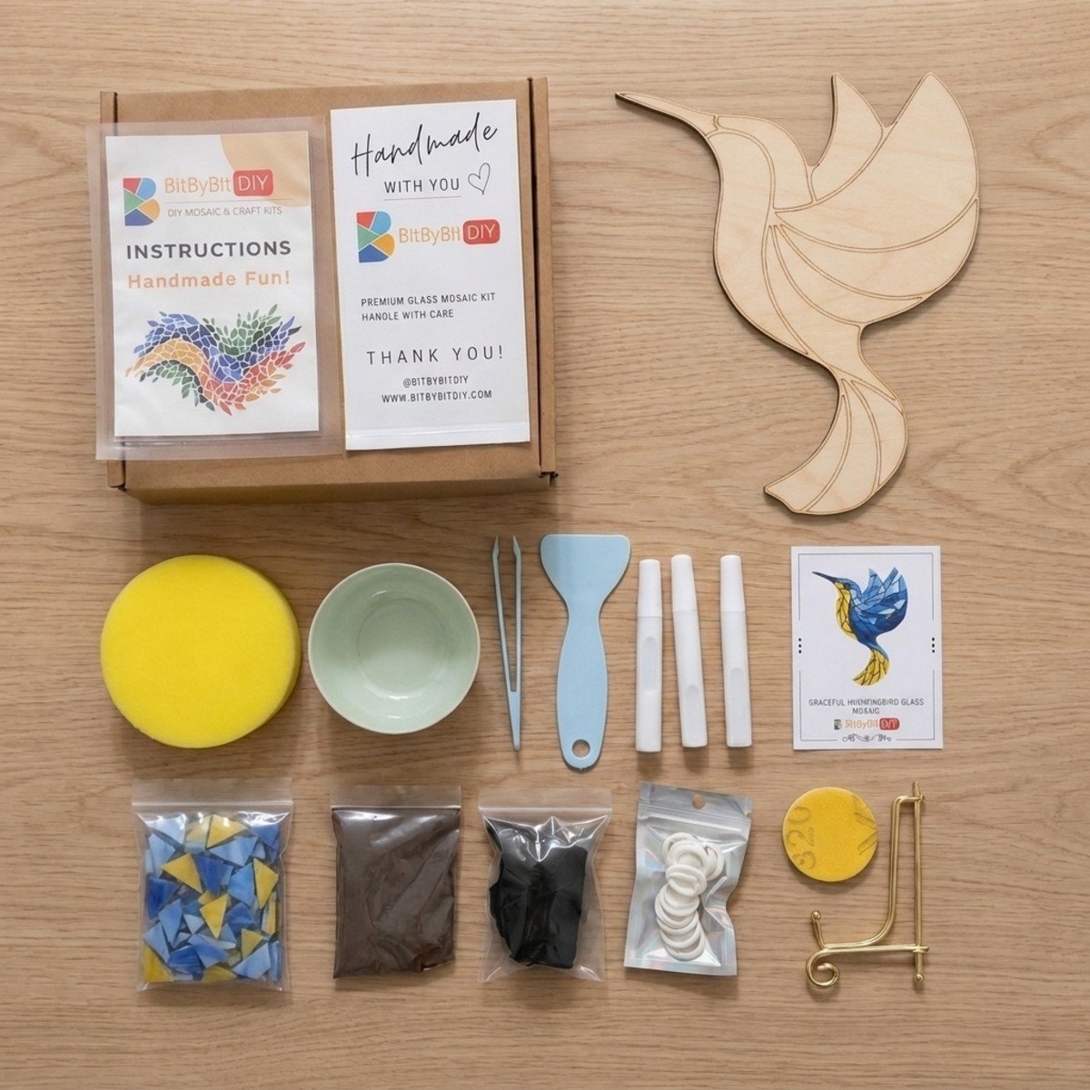 Graceful Hummingbird Mosaic Art Kit