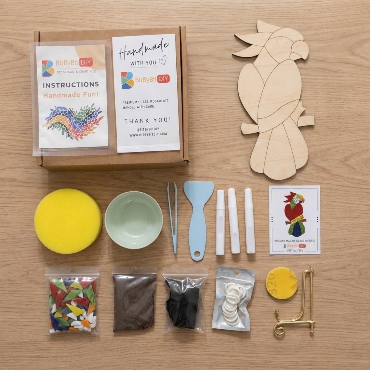 Vibrant Macaw Mosaic Art Kit