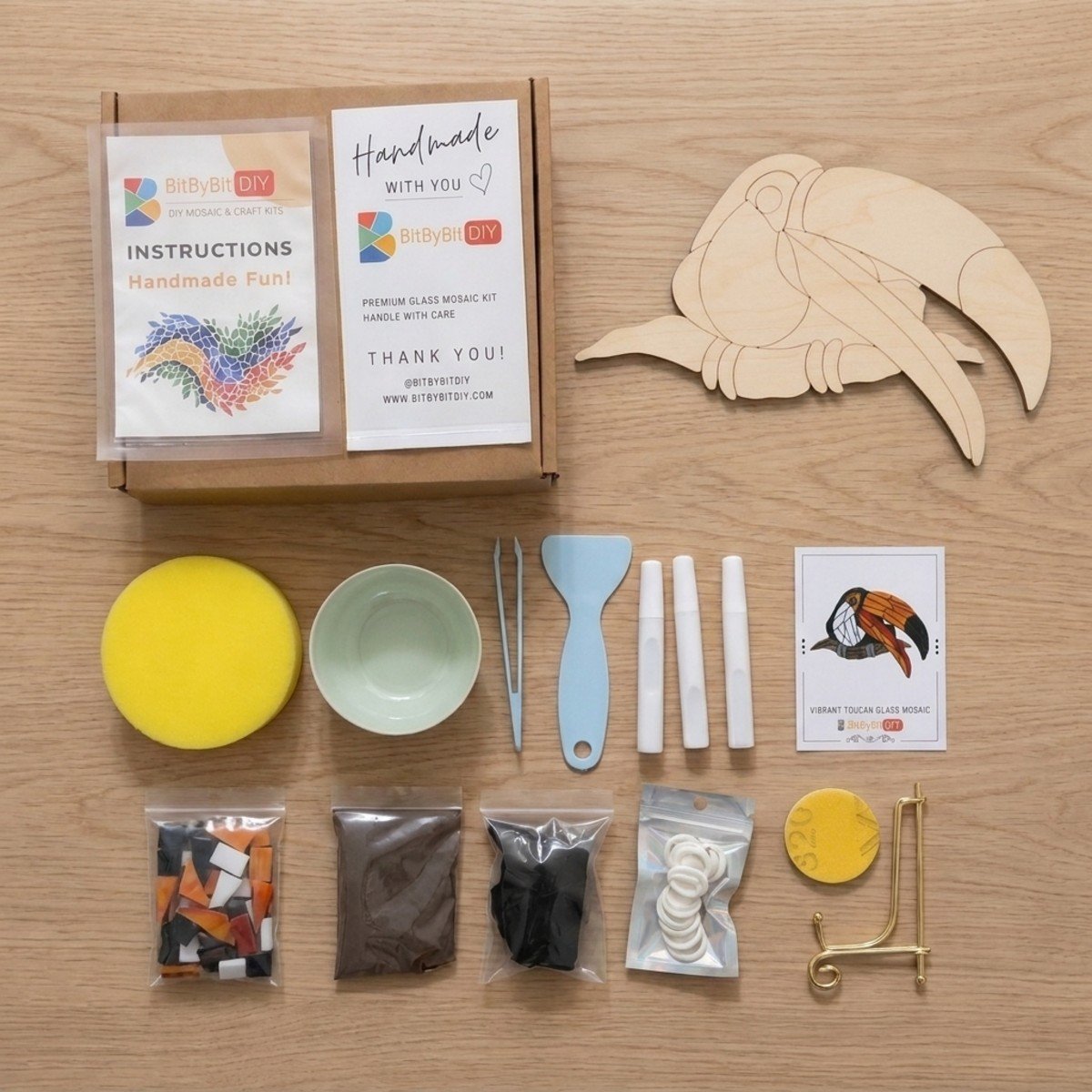 Vibrant Toucan Mosaic Art Kit