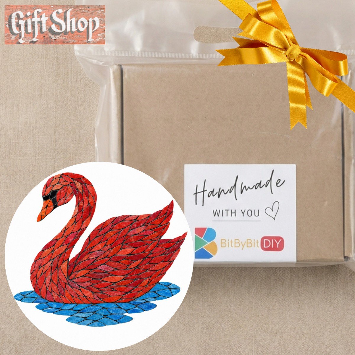 Elegant Swan Mosaic Art Kit