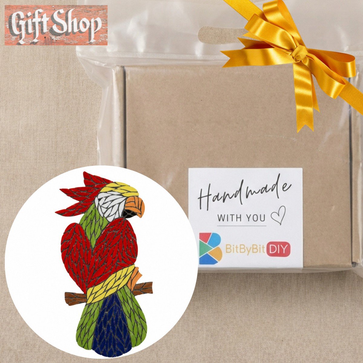 Vibrant Macaw Mosaic Art Kit
