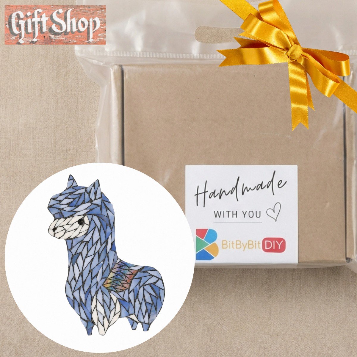 Gentle Alpaca Mosaic Art Kit