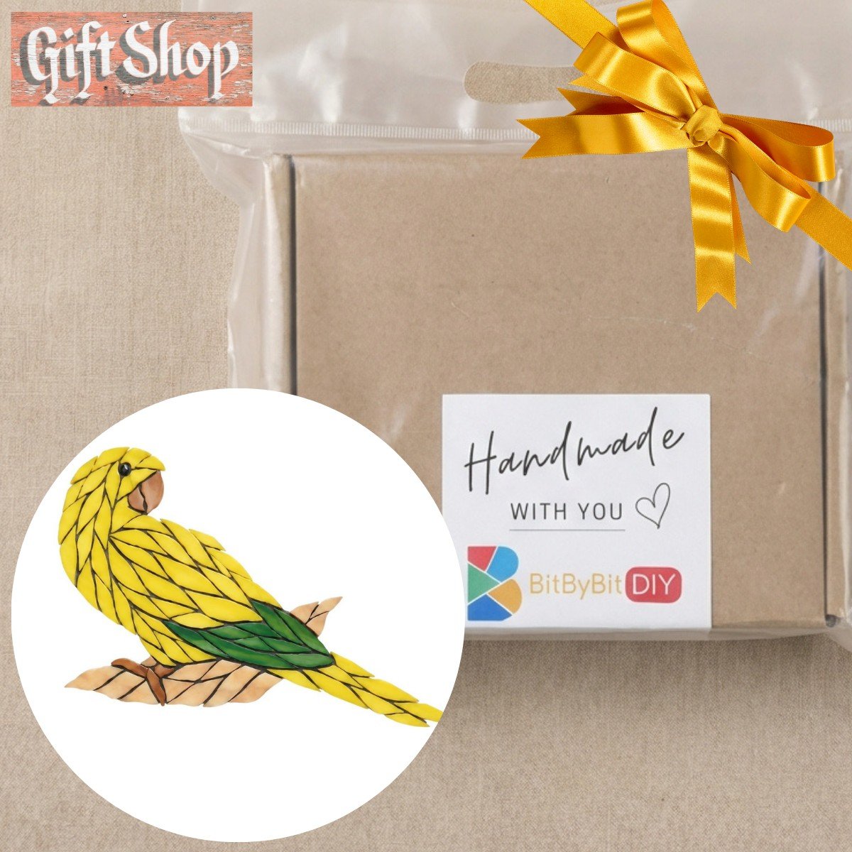 Sunny Parrot Mosaic Art Kit