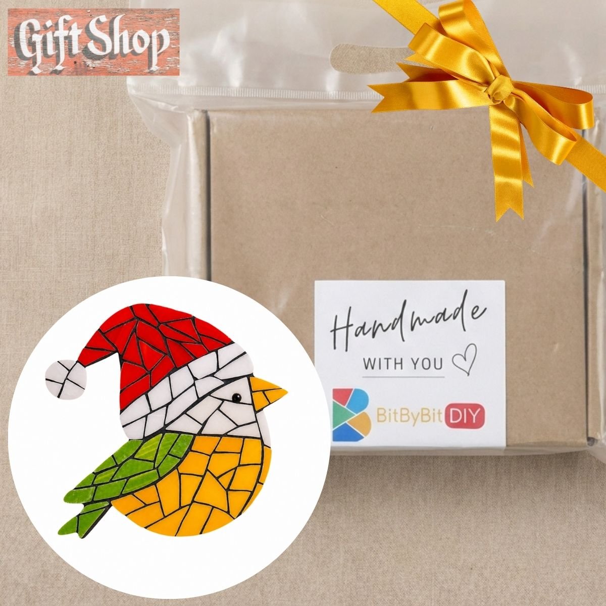 Holiday Songbird Mosaic Art Kit