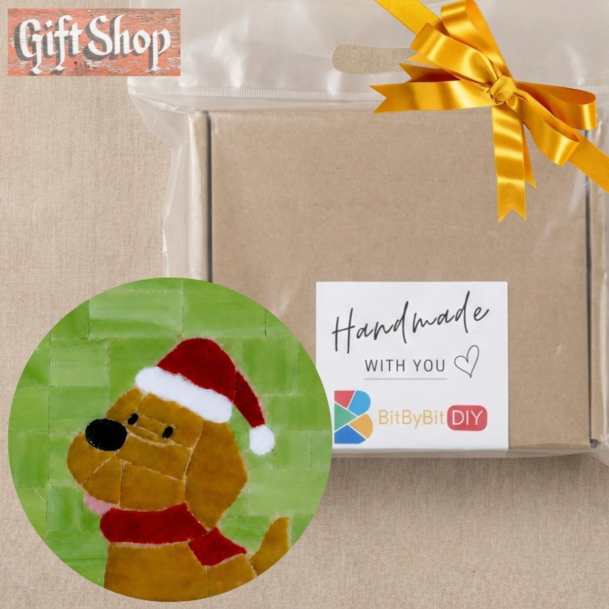 Holiday Pup Mosaic Art Kit