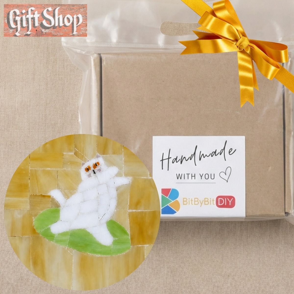 Serene Cat Mosaic Art Kit