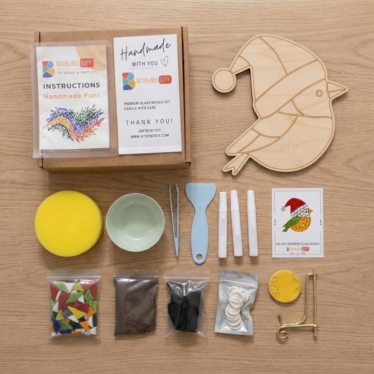 Holiday Songbird Mosaic Art Kit