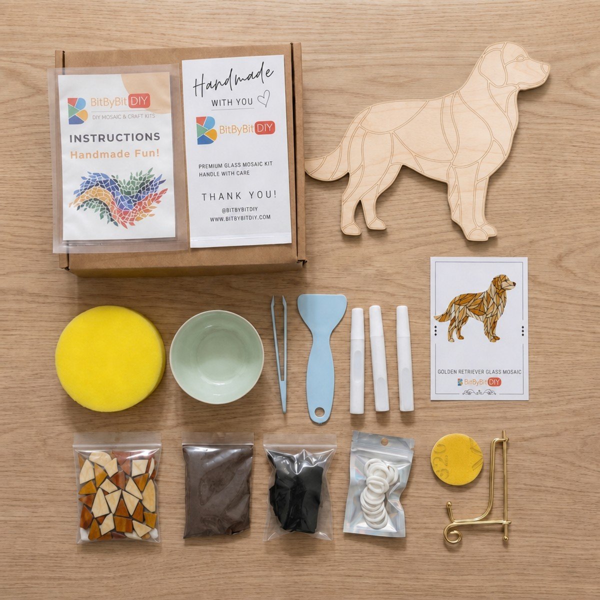 Golden Retriever Mosaic Art Kit
