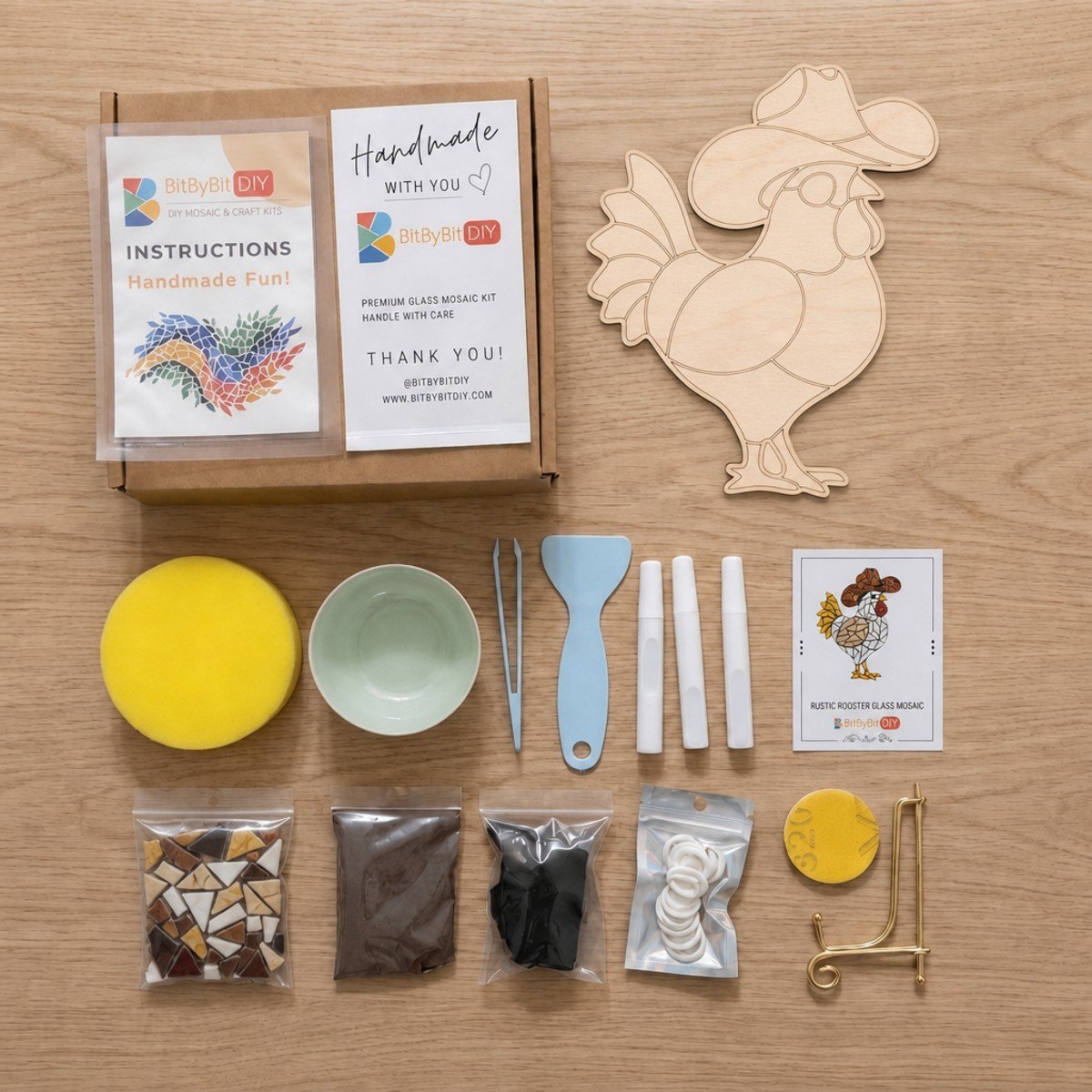 Rustic Rooster Mosaic Art Kit