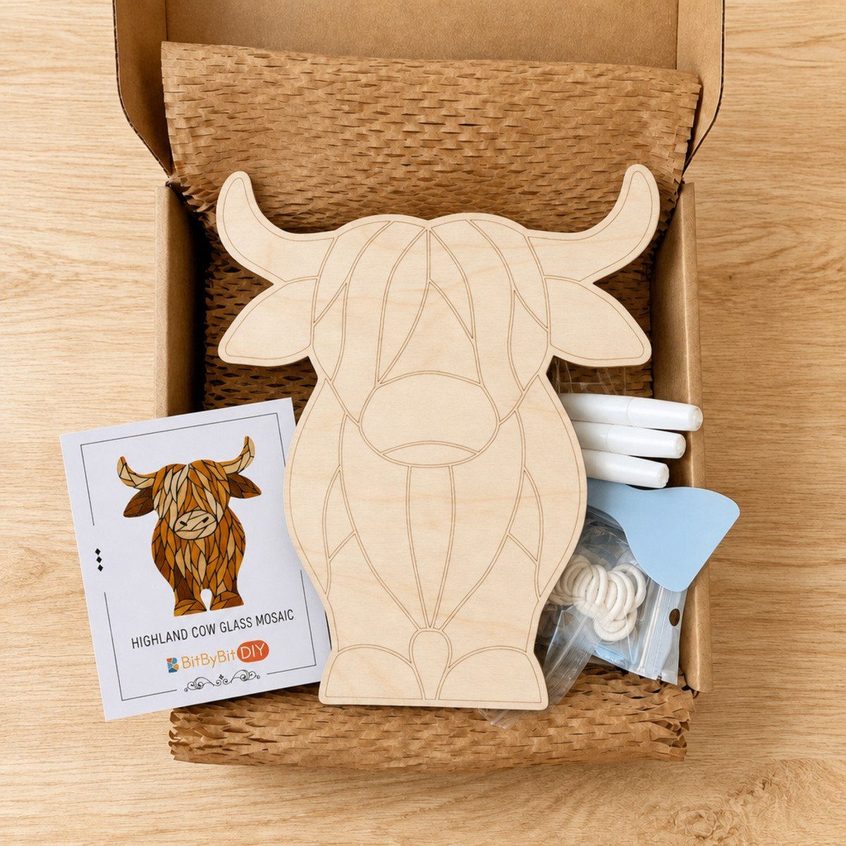 Highland Cow Mosaic Art Kit