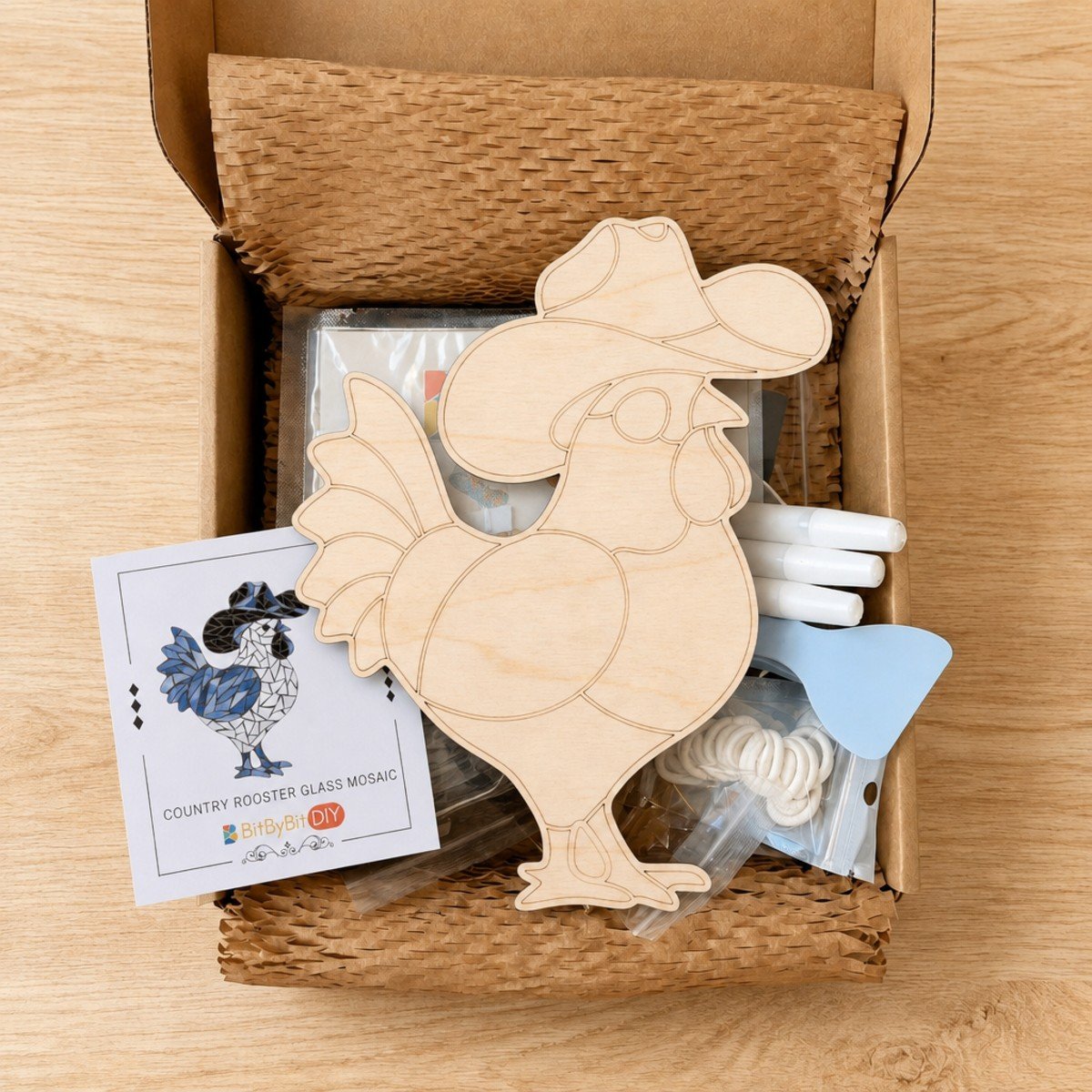 Country Rooster Mosaic Art Kit
