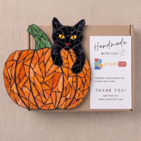 Pumpkin Cat Mosaic Art Kit