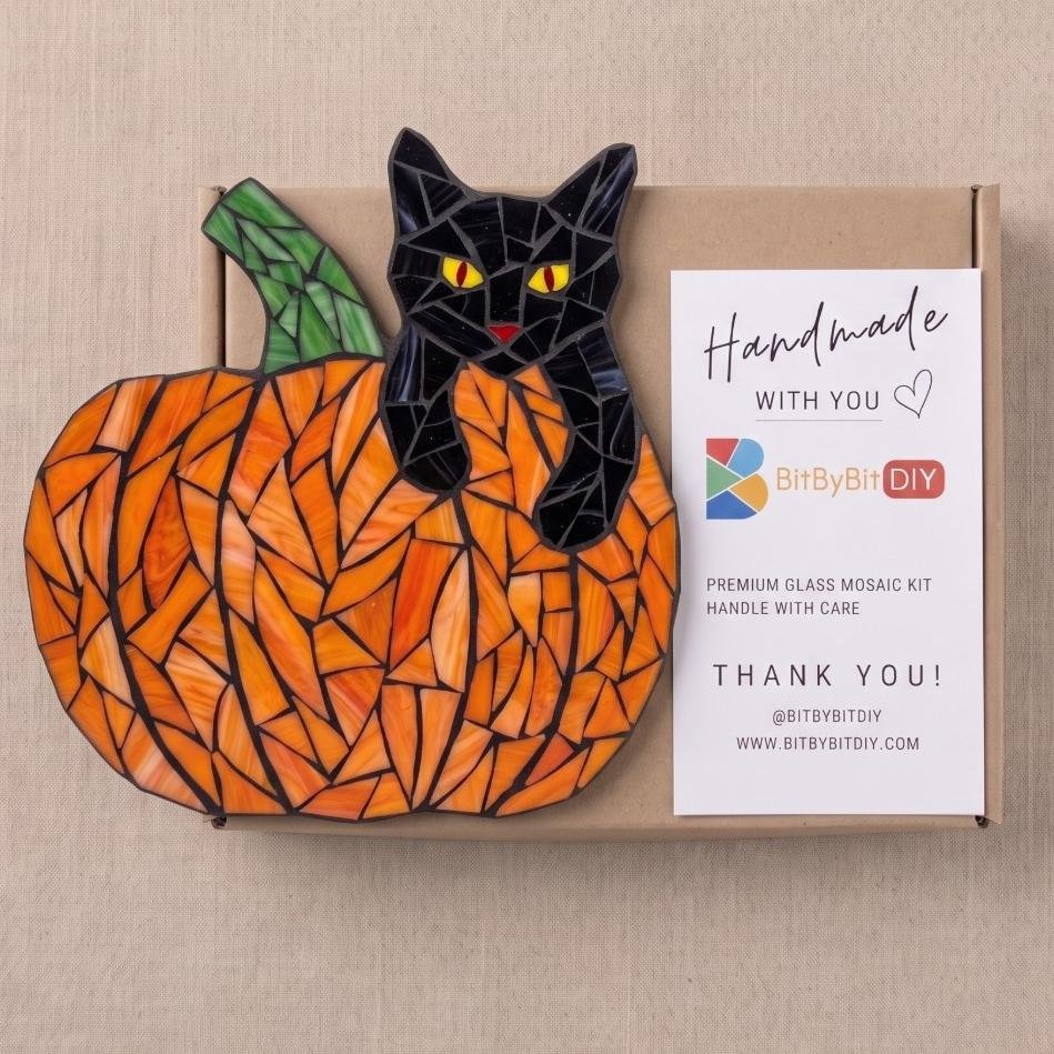 Pumpkin Cat Mosaic Art Kit