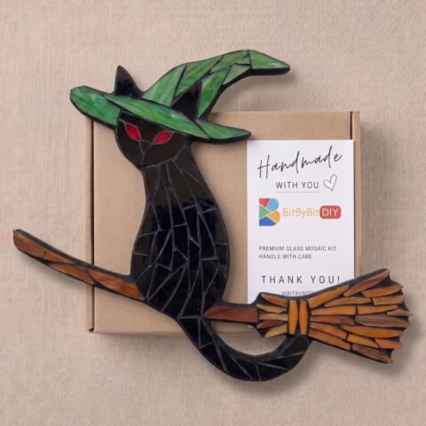 Witch Cat Mosaic Art Kit