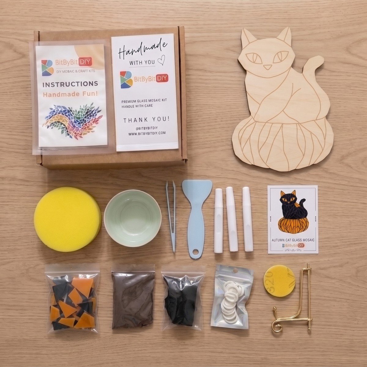 Autumn Cat Mosaic Art Kit