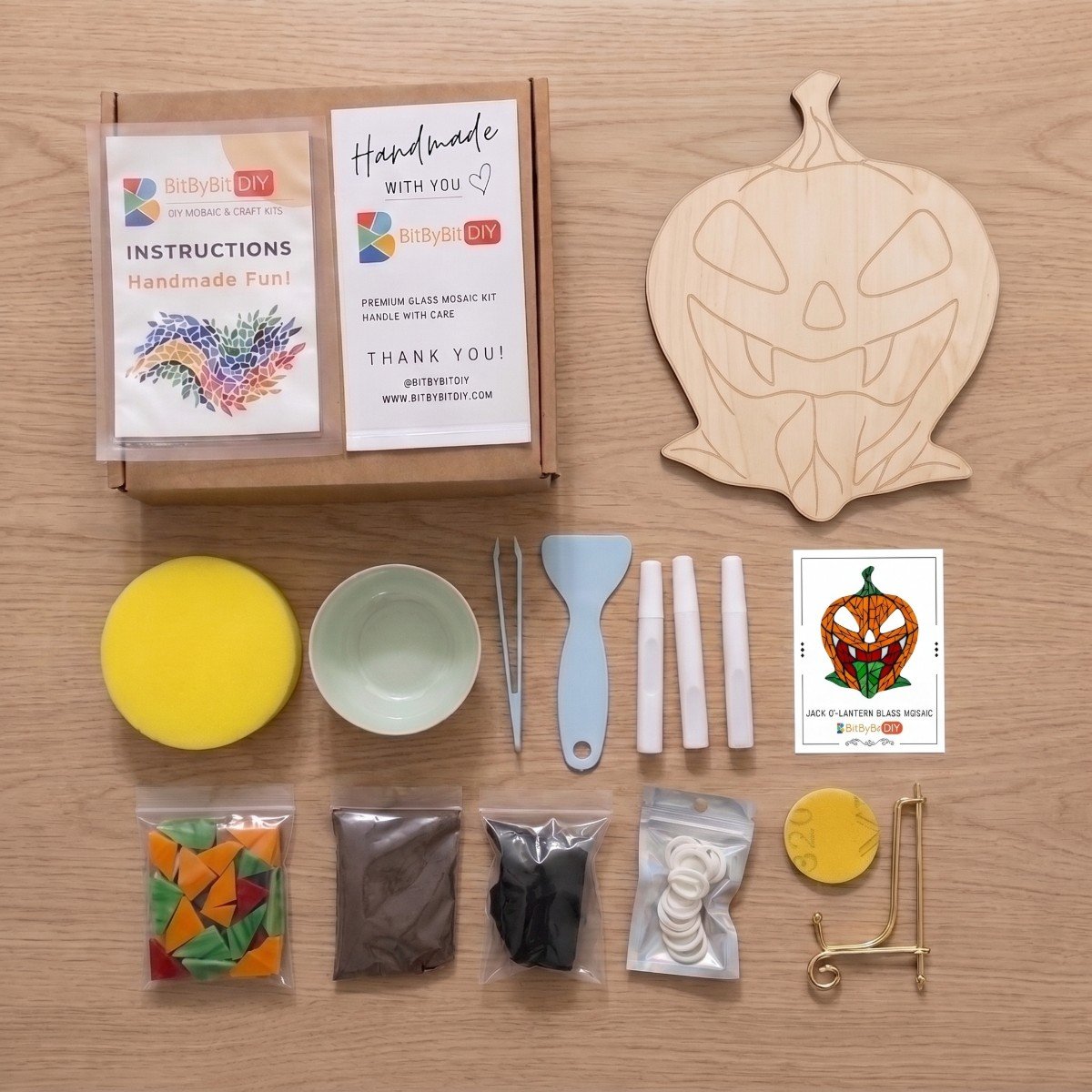 Jack-O'-Lantern Mosaic Art Kit