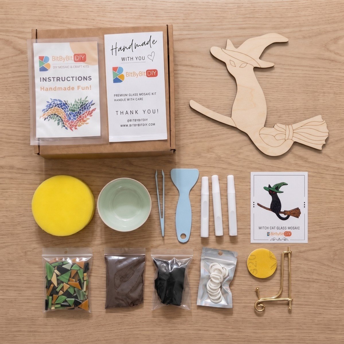 Witch Cat Mosaic Art Kit